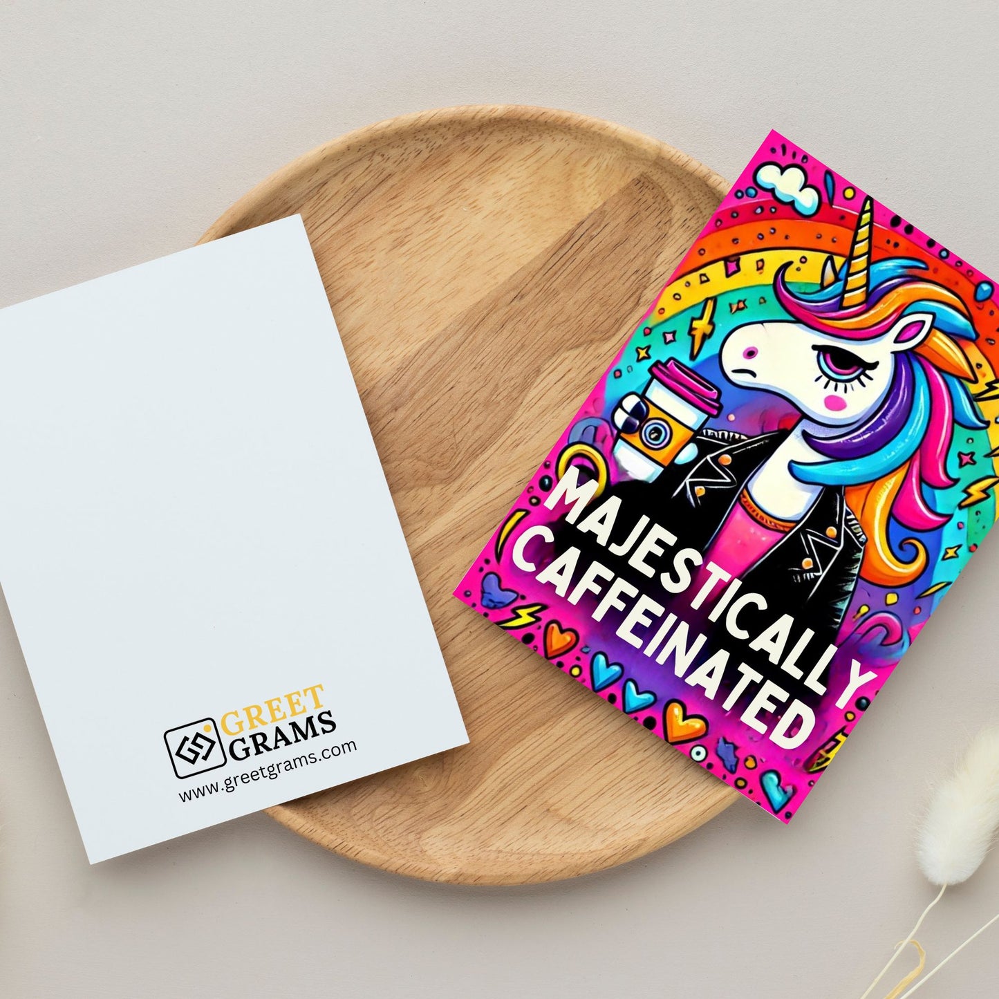 Majestically Caffeinated Greeting Card