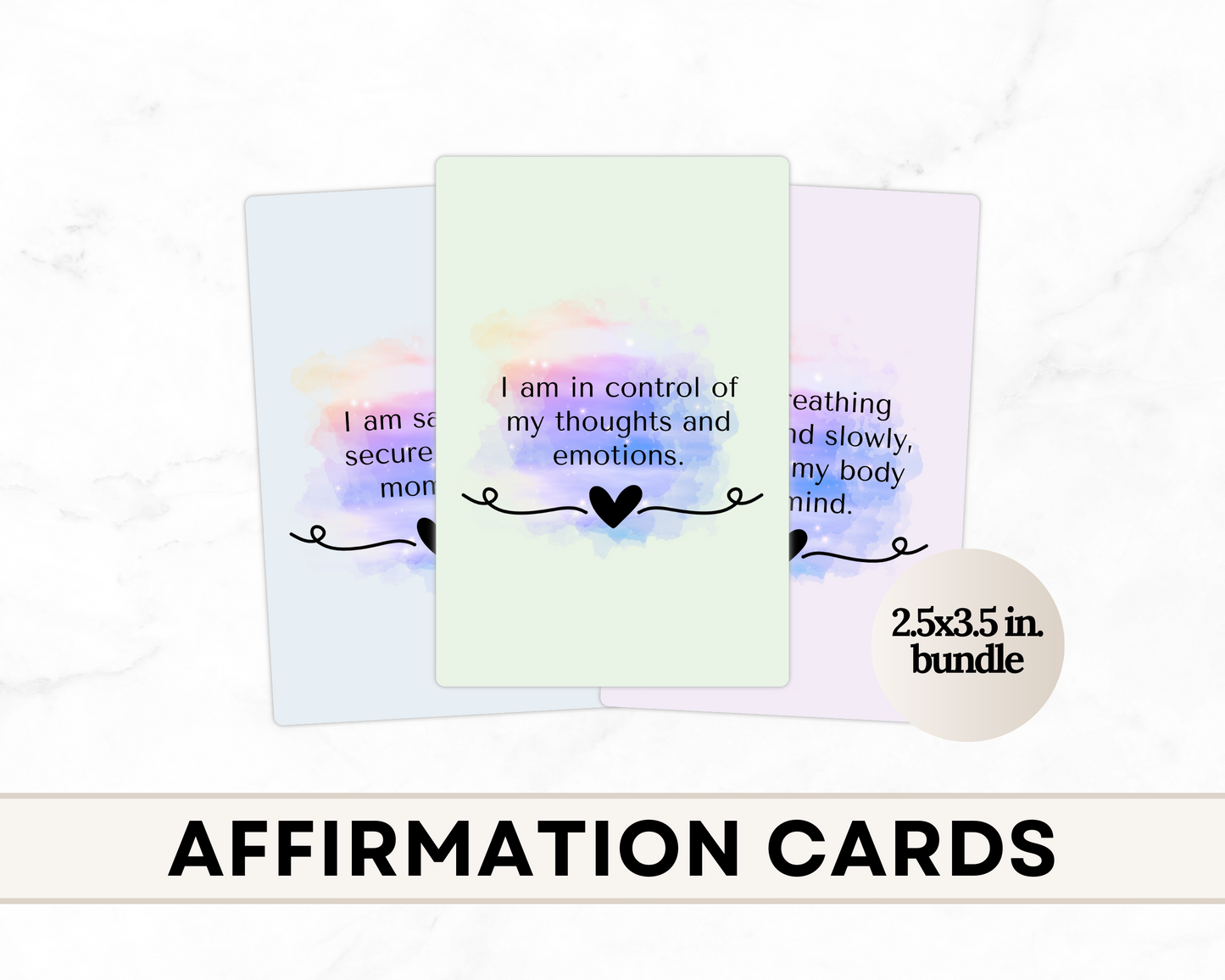 Anxiety Relief - Affirmations Cards