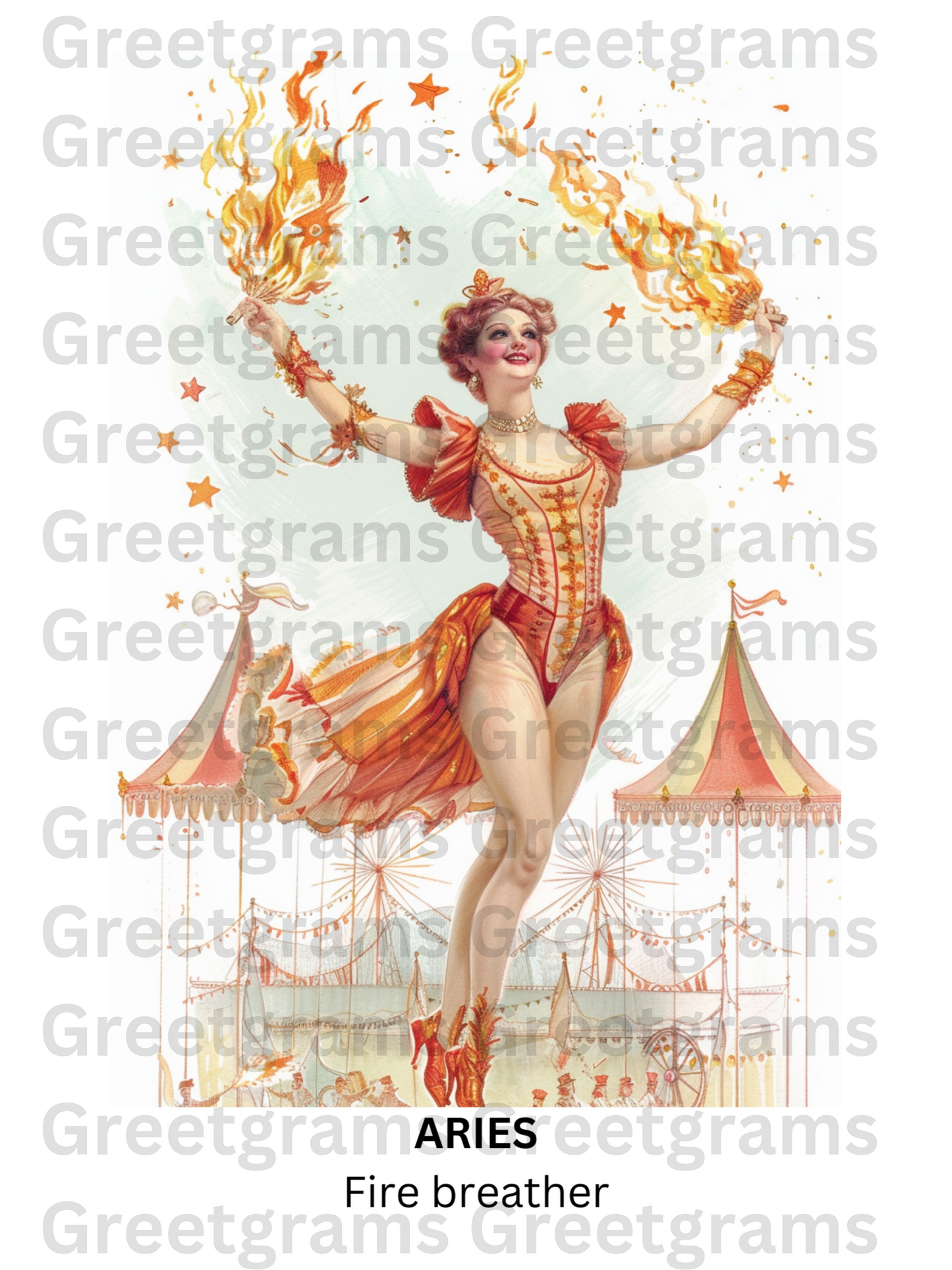 Printable Wall Art- Aries Female Circus