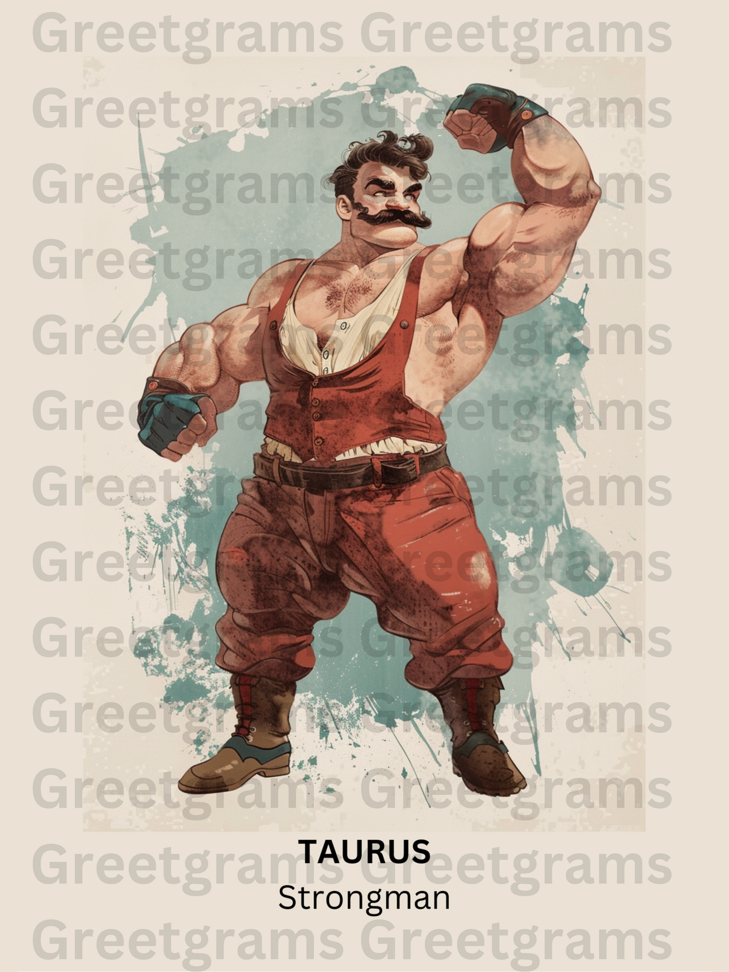 Printable Wall Art- Taurus Male Circus