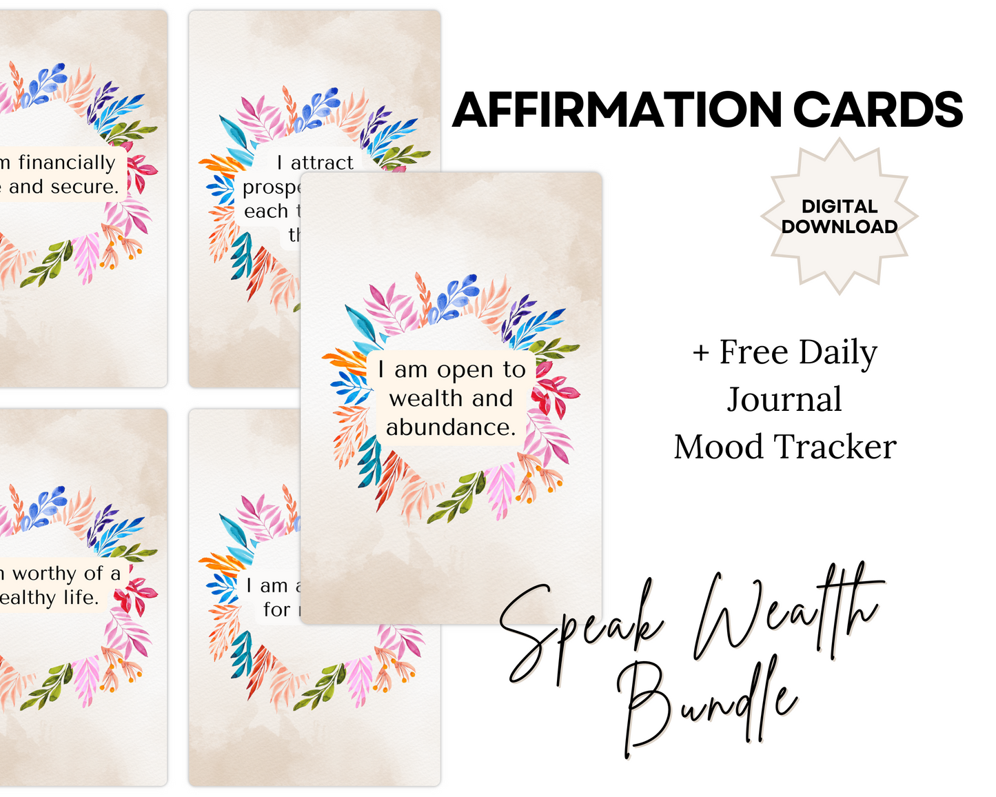 Speak Wealth - Affirmations Cards