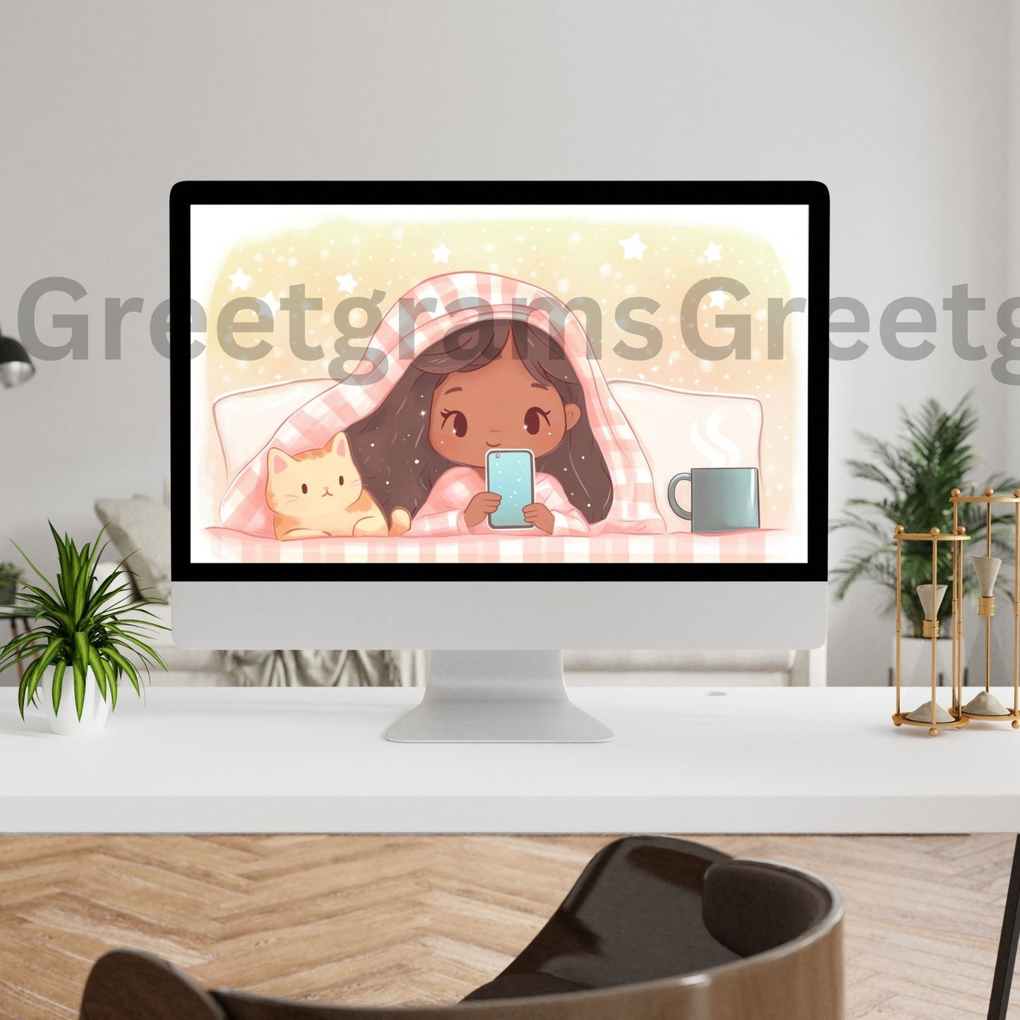 african amrican girl under a comfy cover