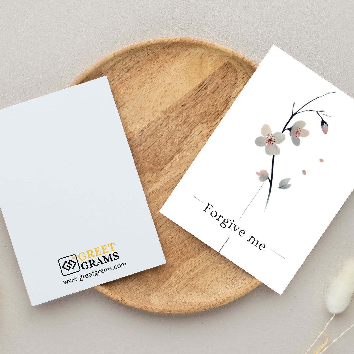 minimalistic flower card