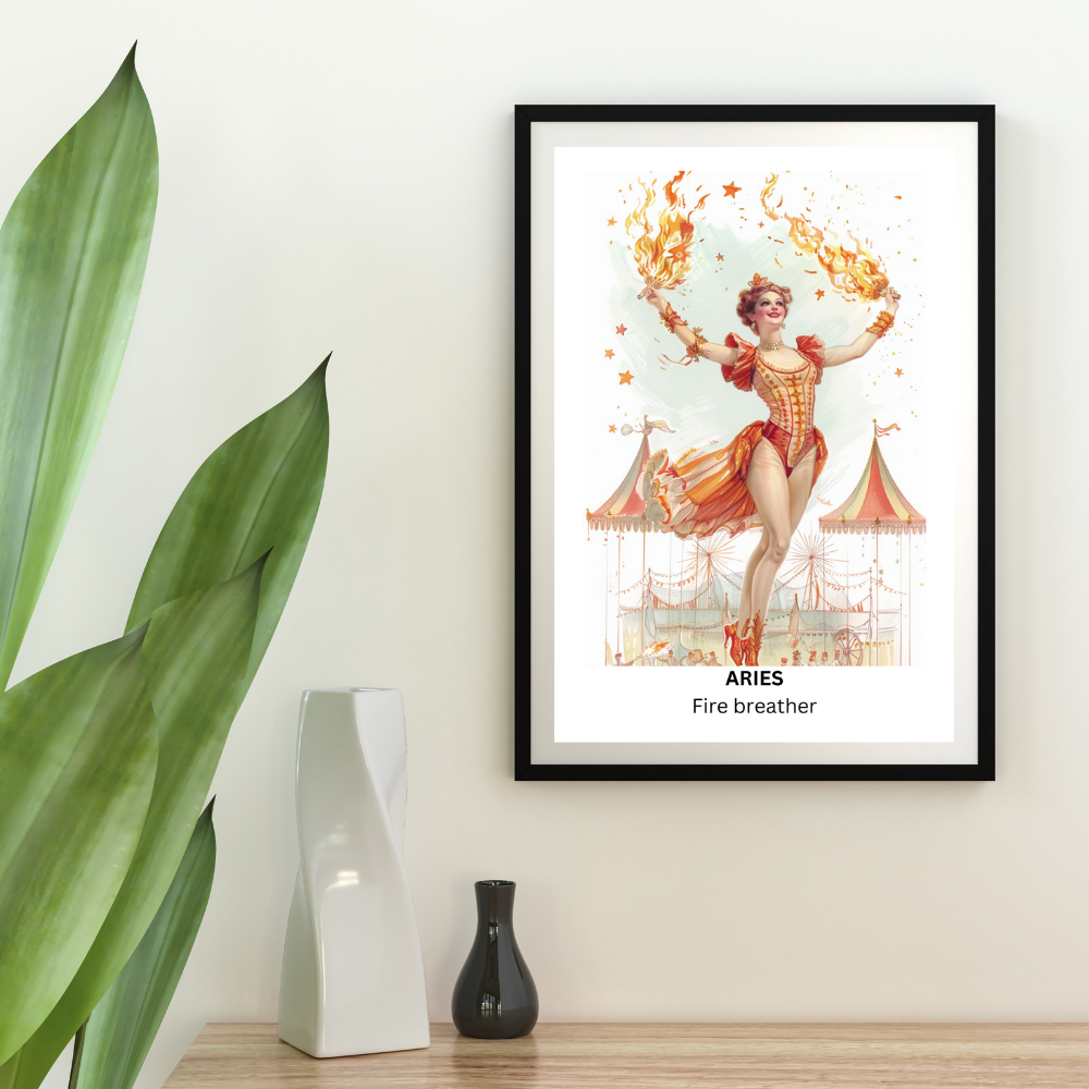 Printable Wall Art- Aries Female Circus
