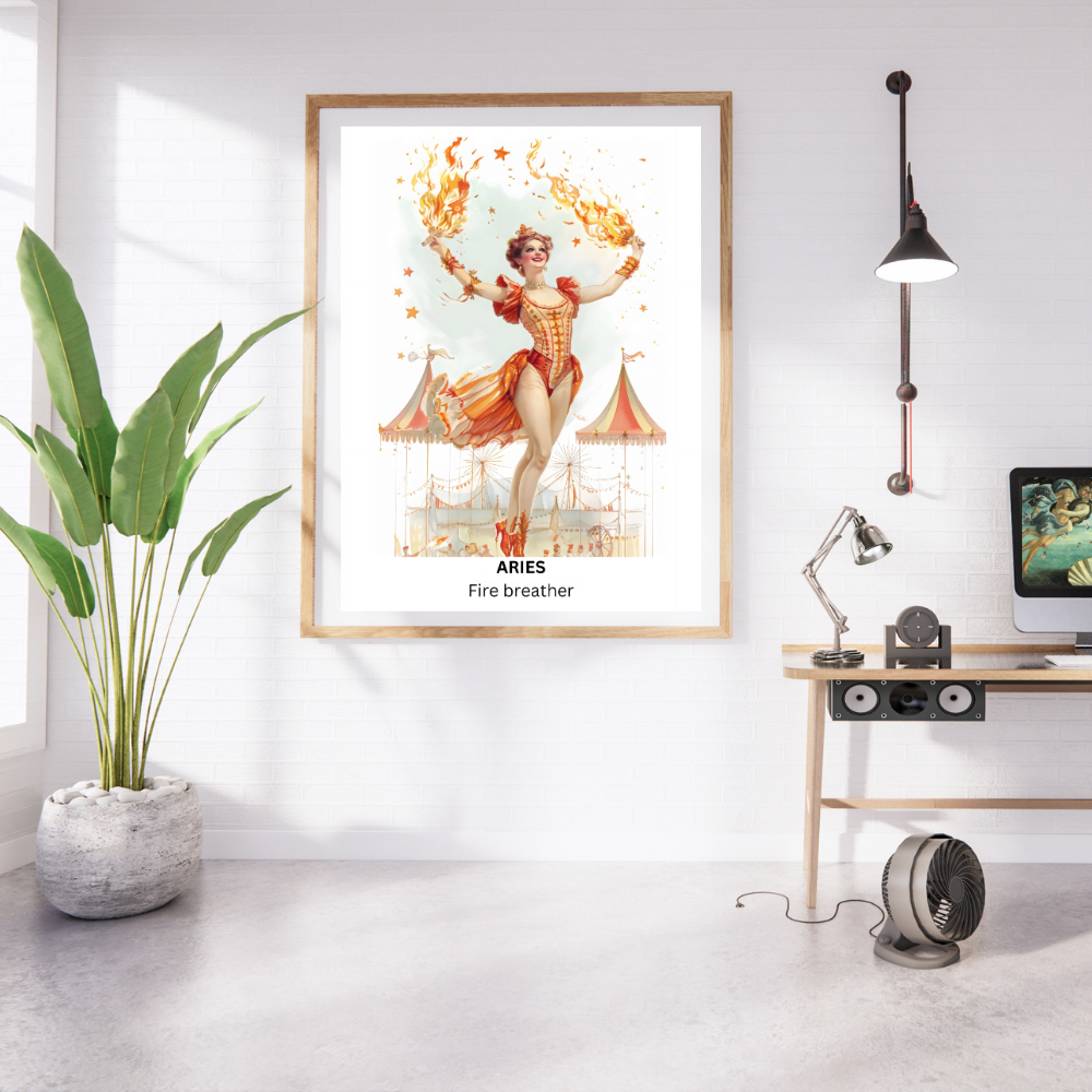 Printable Wall Art- Aries Female Circus
