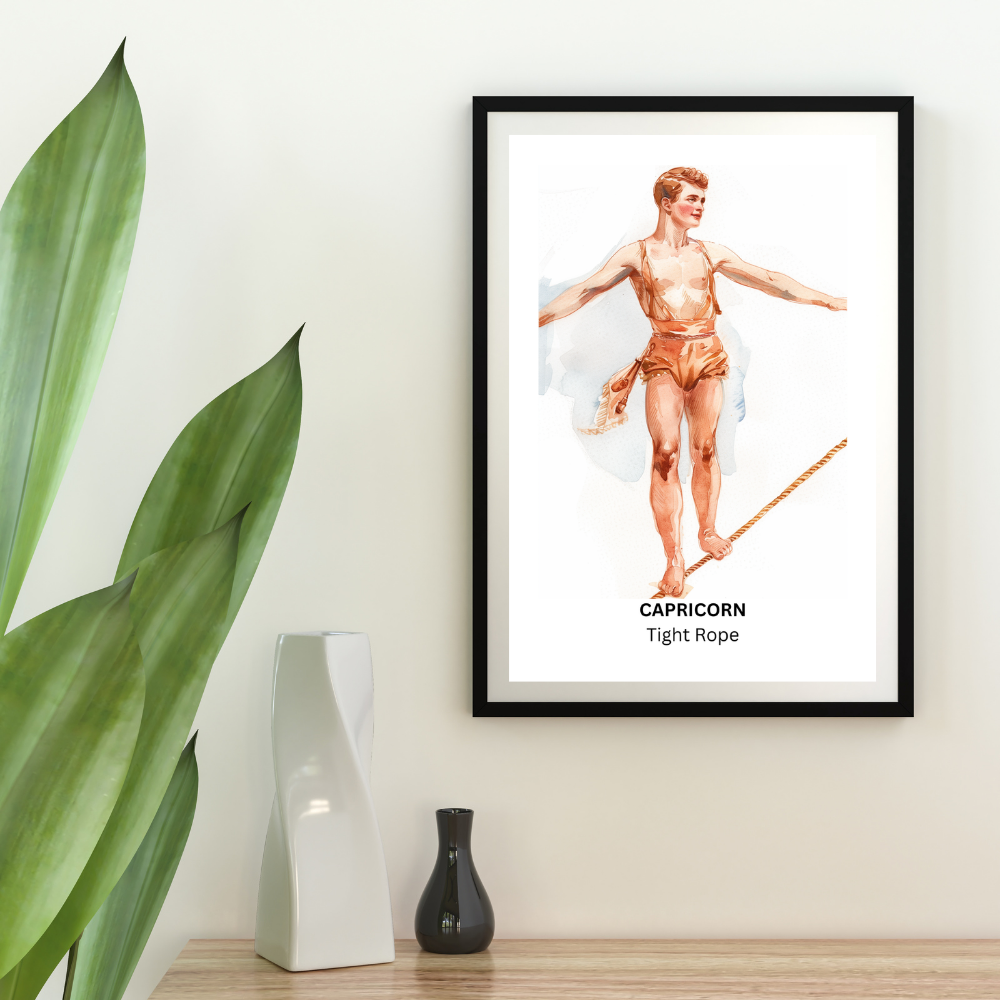 Printable Wall Art- Capricorn  Male Circus