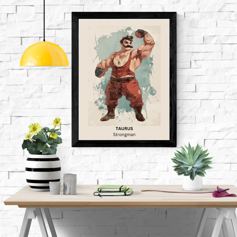 Printable Wall Art- Taurus Male Circus
