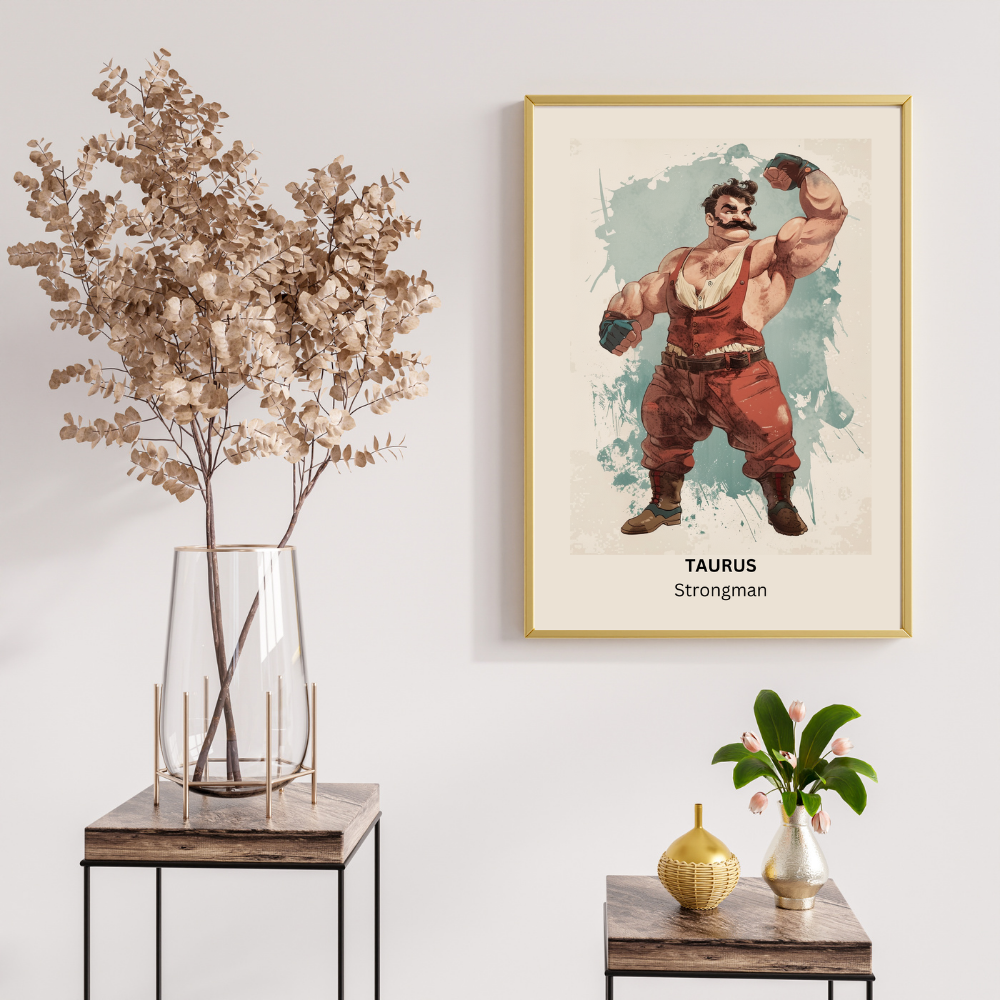 Printable Wall Art- Taurus Male Circus