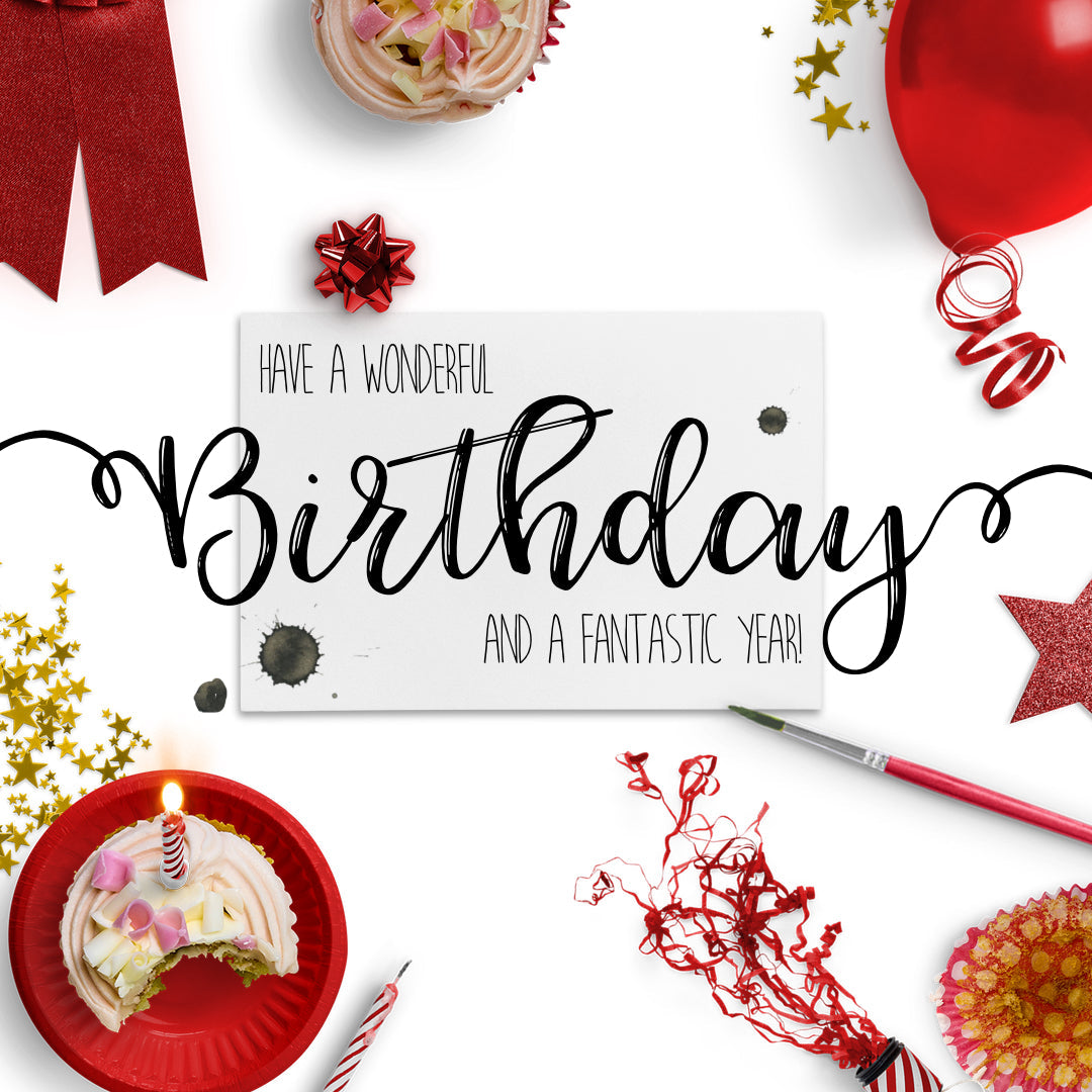 Party Time Red Birthday Card