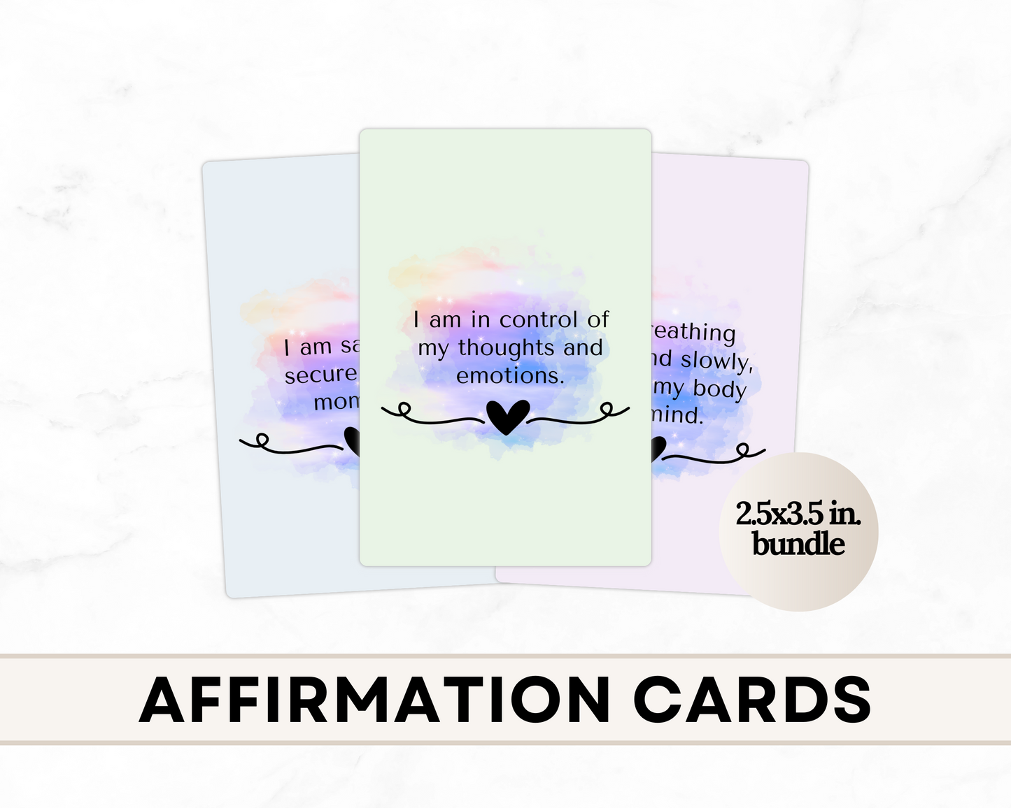 Anxiety Relief - Affirmations Cards 