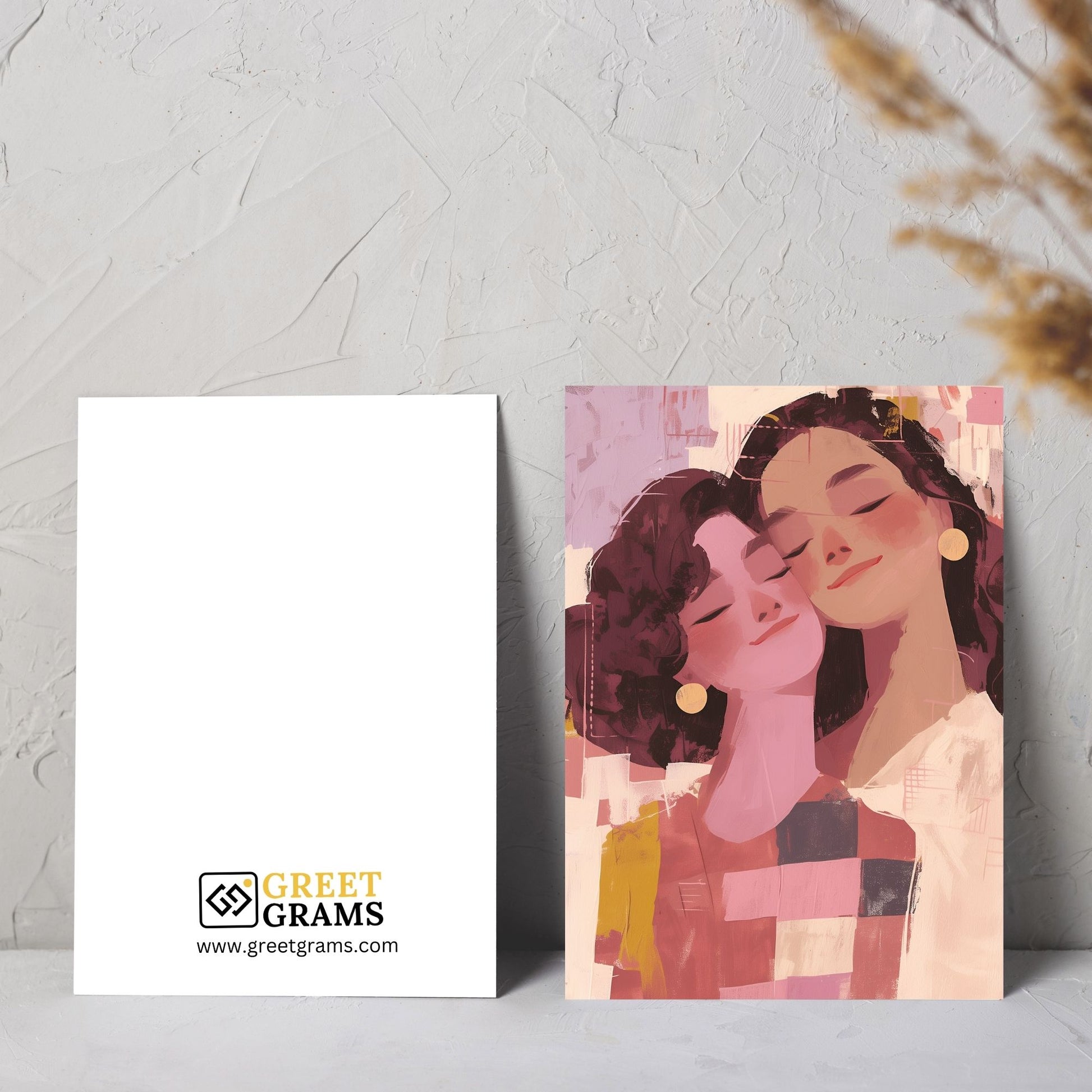 Friendship greeting card with 2 Females Best Friend cuddling