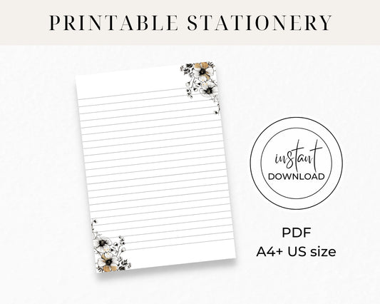 Botanical Elegance-Printable Stationery