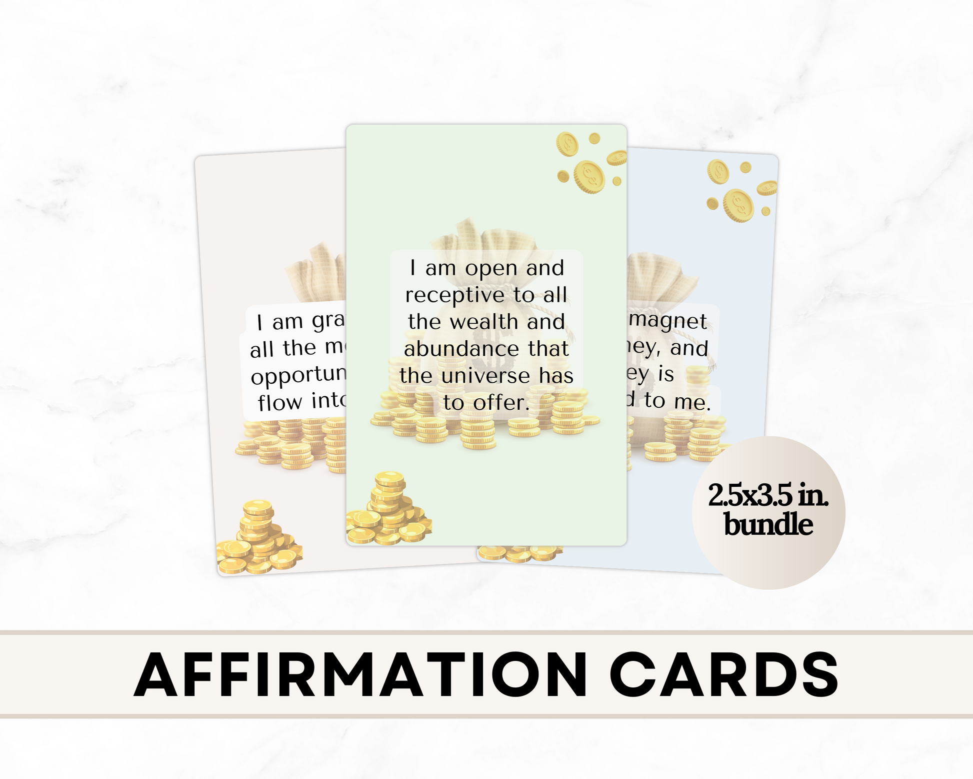 Financial Abundance - Affirmations Cards