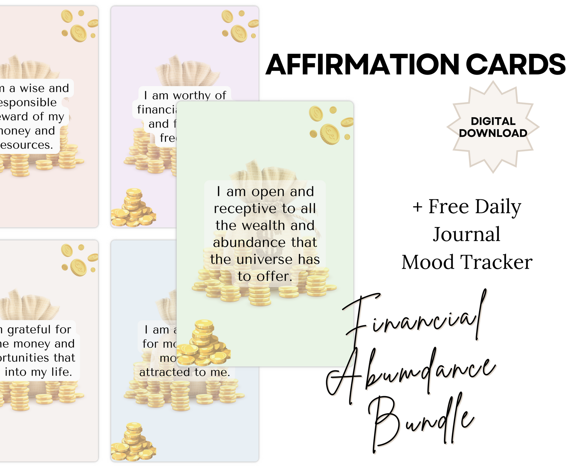 Financial Abundance - Affirmations Cards_bundel