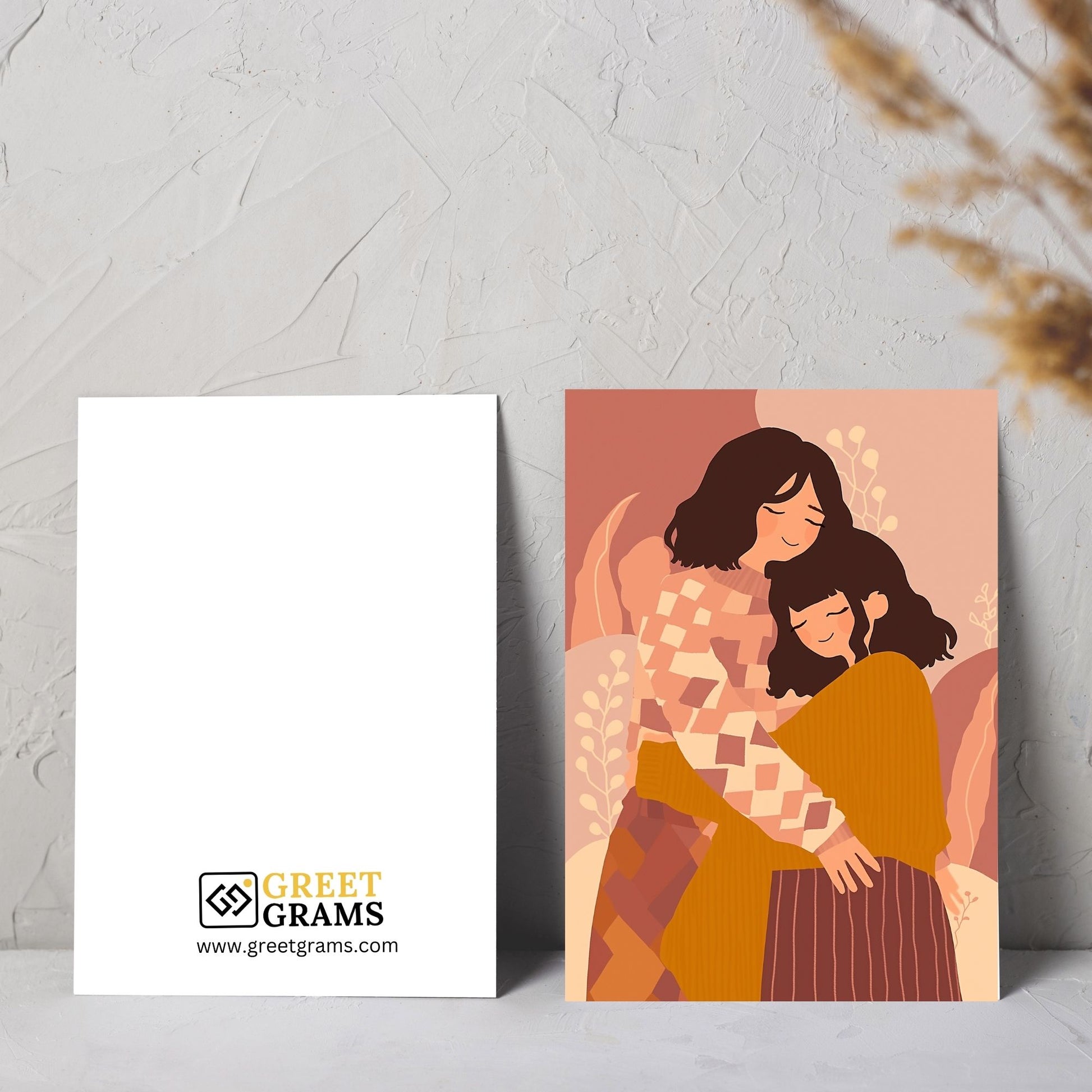 Friendship greeting card of 2 females 