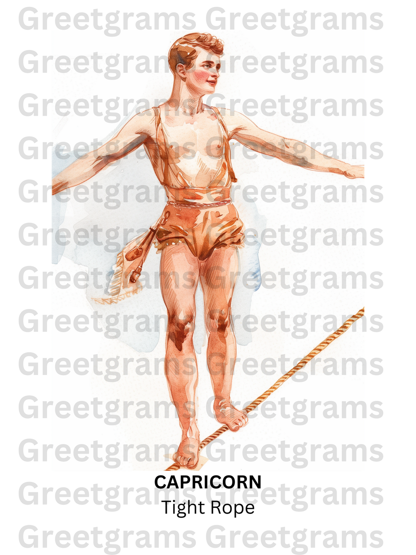 Printable Wall Art- Capricorn  Male Circus