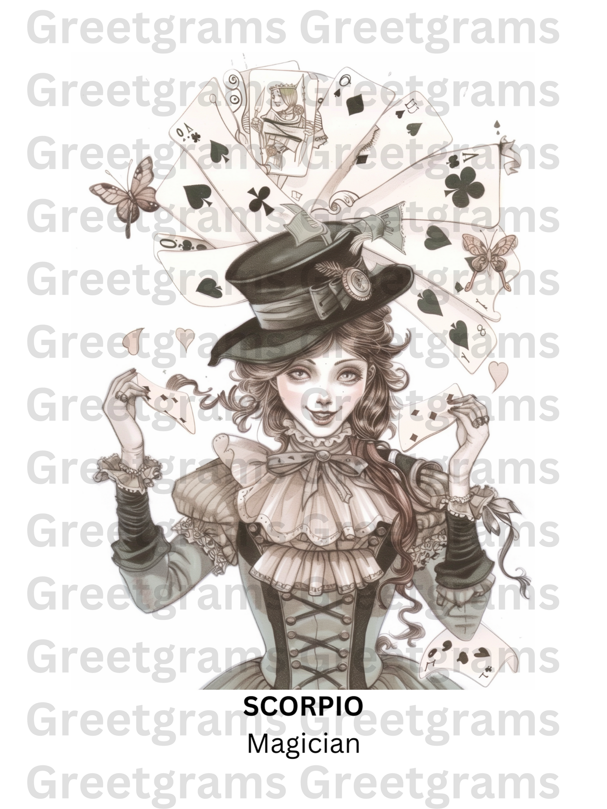 Printable Wall Art- Scorpio Female Circus