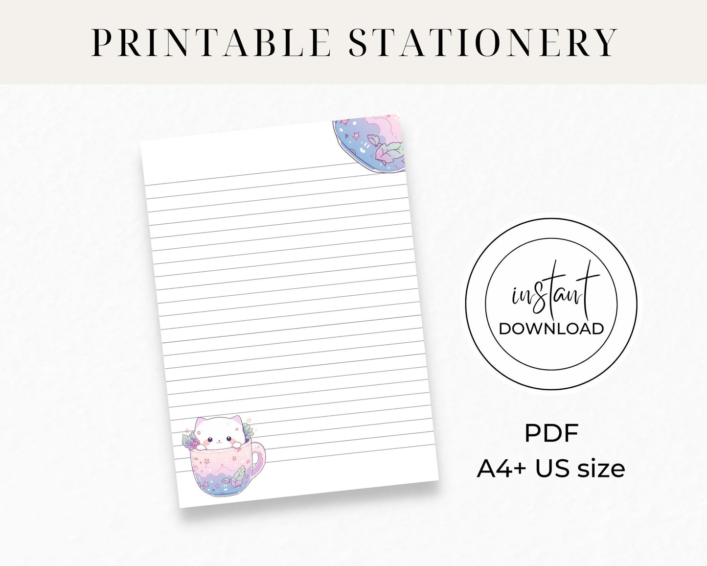 Purple-Cat-in-a-Cup-Delight-Printable-Stationery