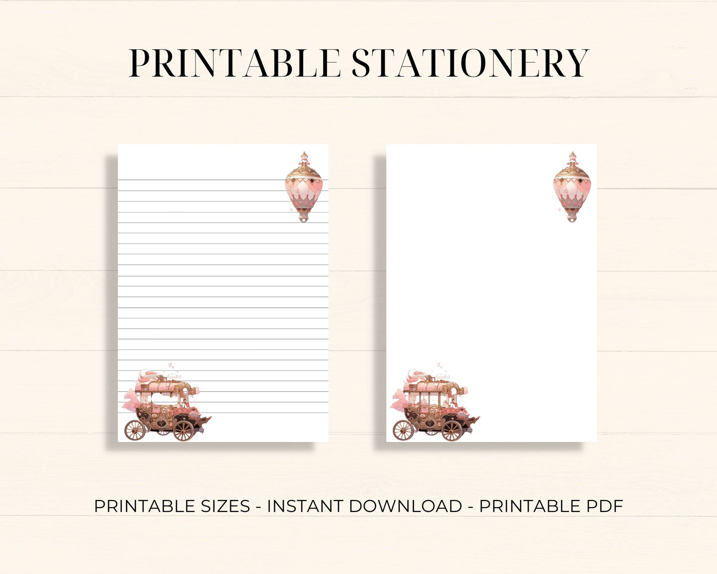 Steampunk Fantasy - Printable Stationery printable