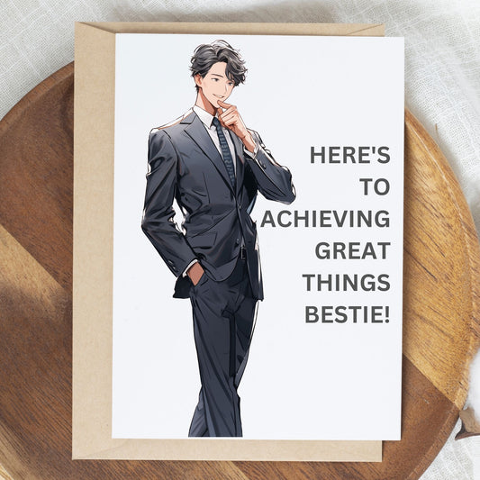 Friendship greeting card showing a gentleman