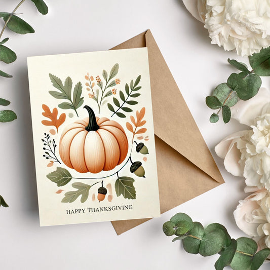 Orange pumpkin card