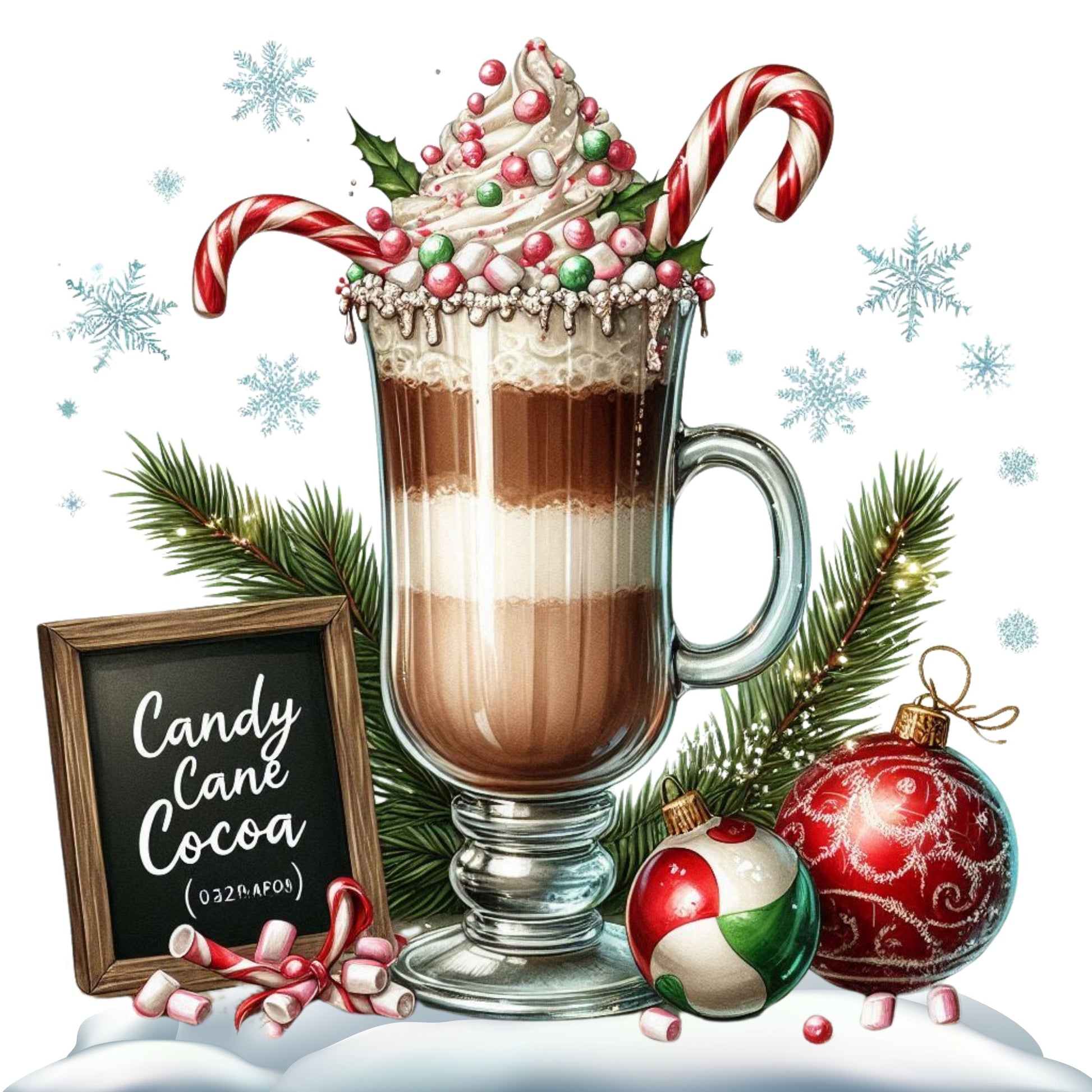 candy cane cocoa drink