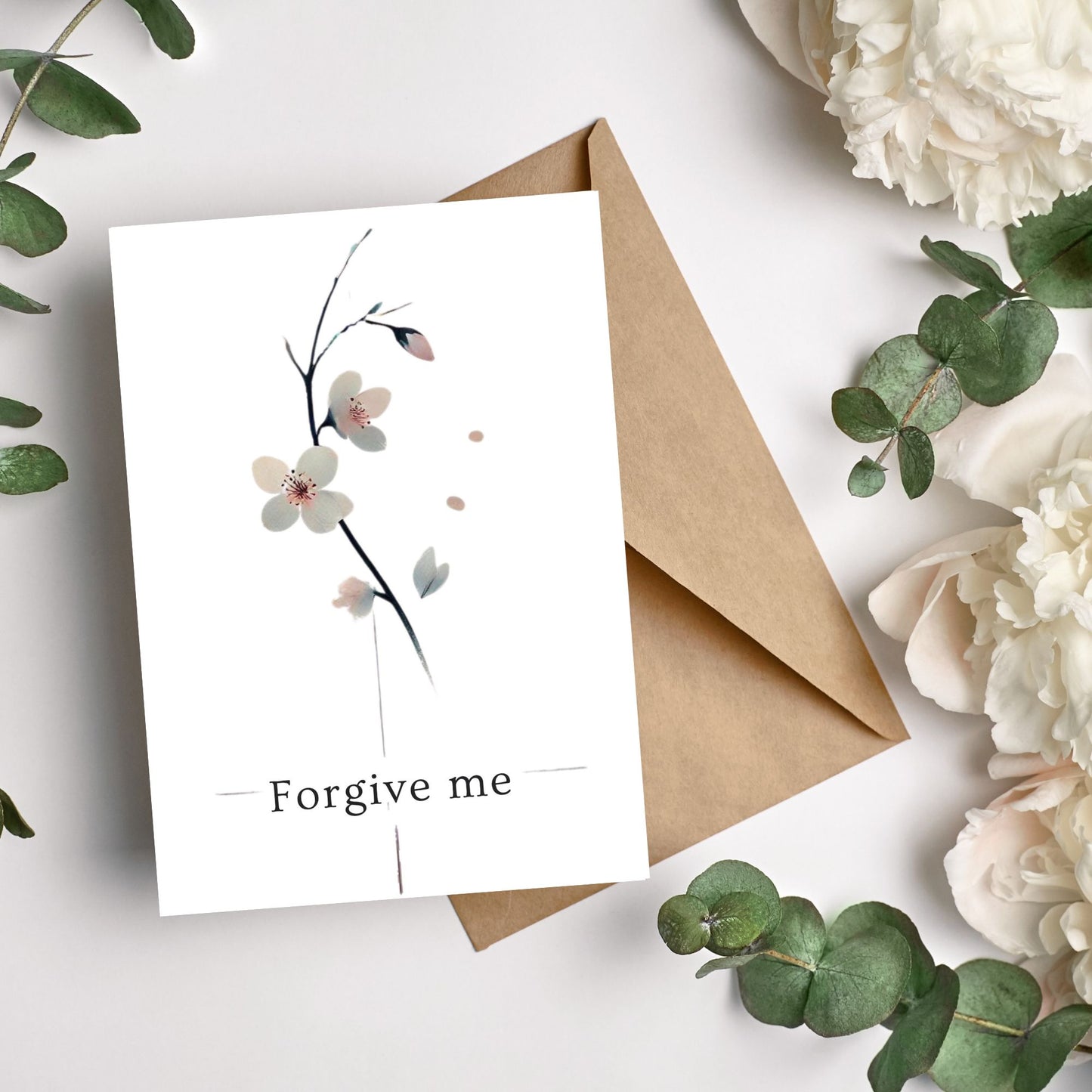 minimalistic flower card