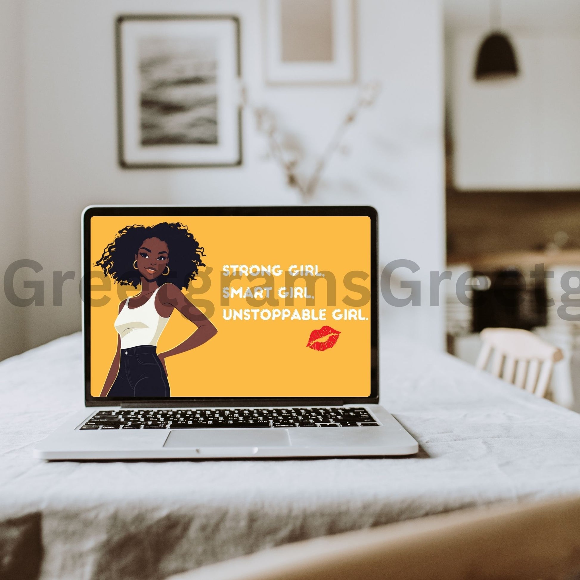 african american girl with a white tank top