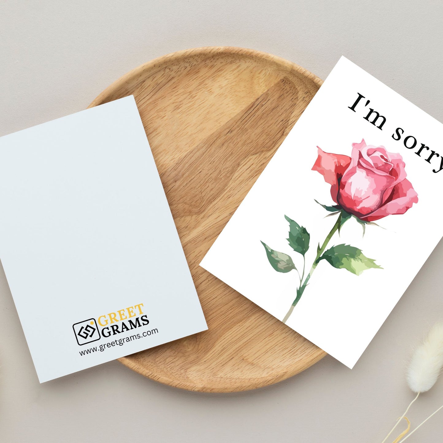 pink rose card