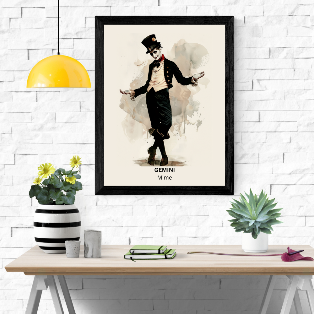 Printable Wall Art- Gemini  Male Circus