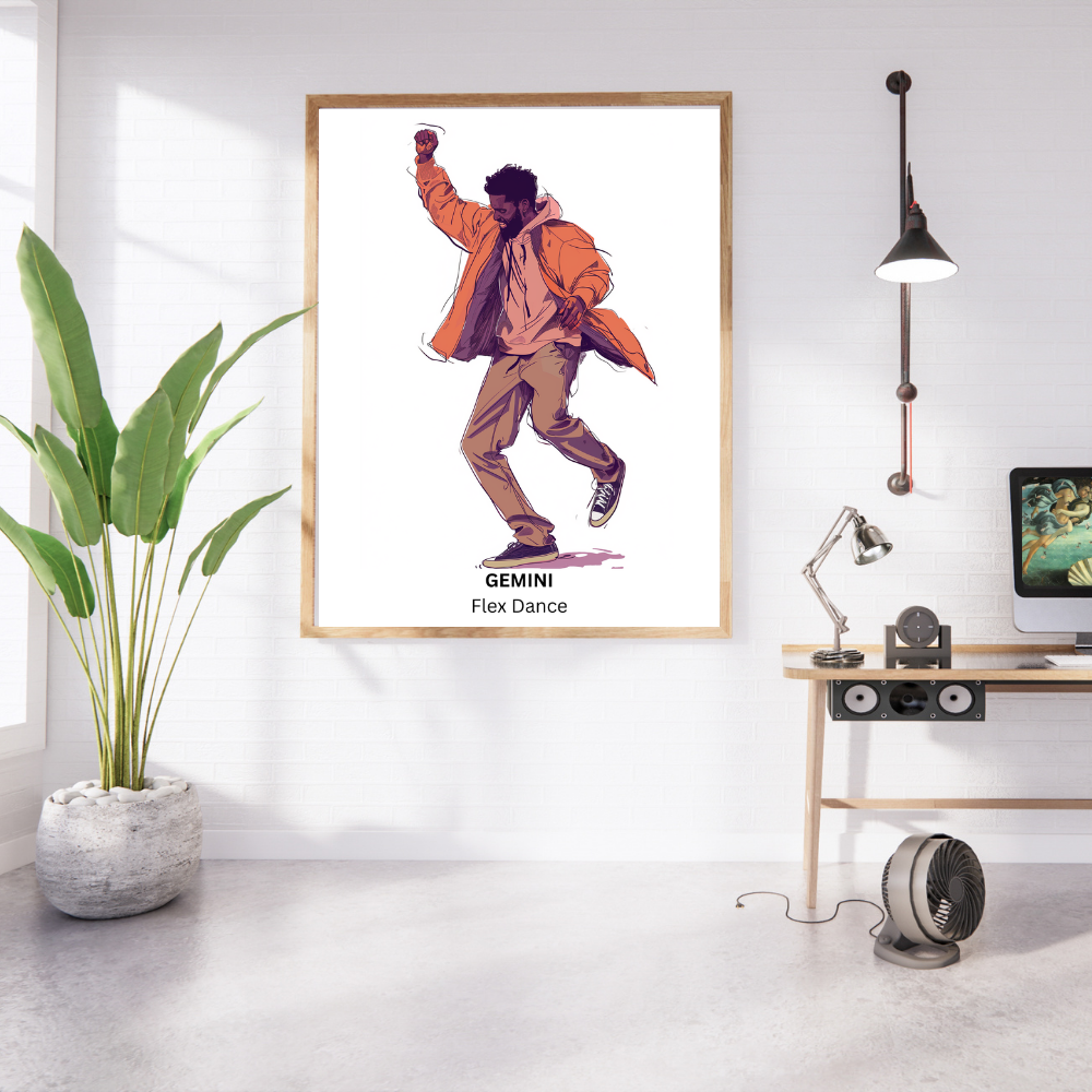  Gemini Male Dance white frame