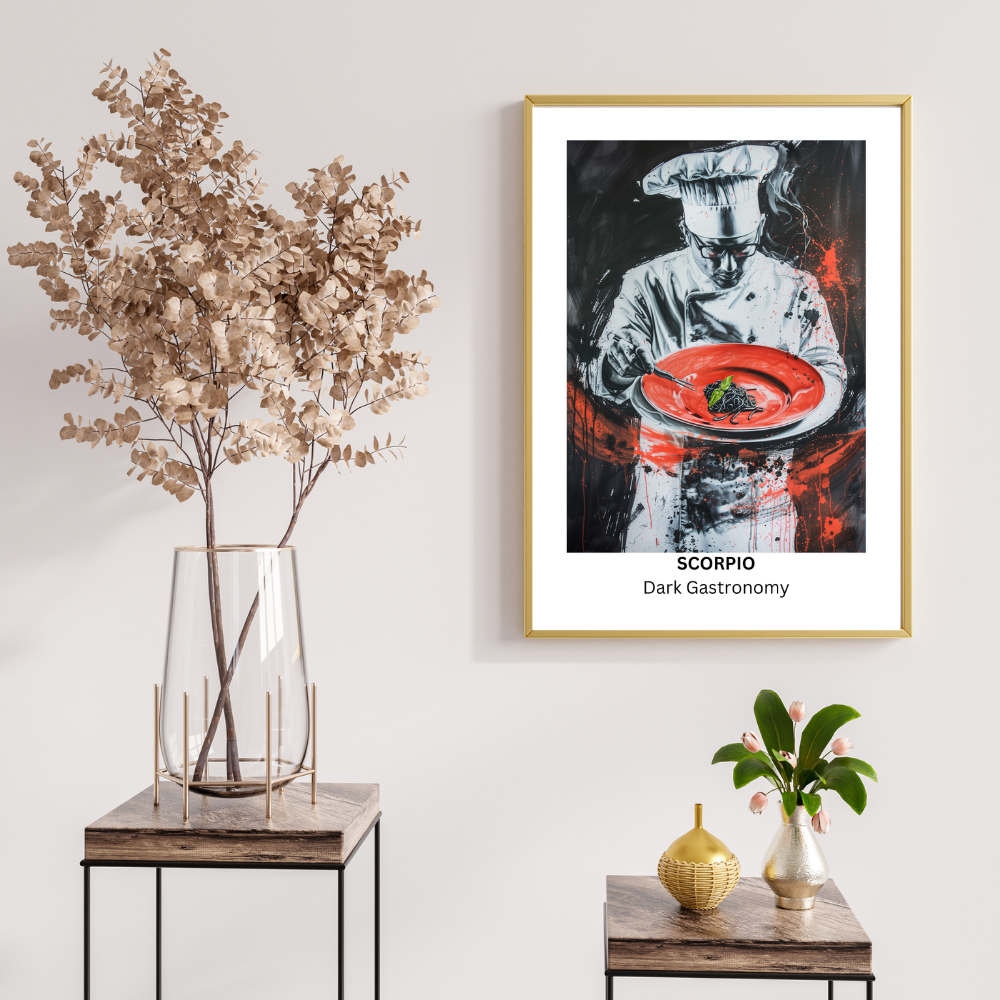 Scorpio Male Chef  in white frame