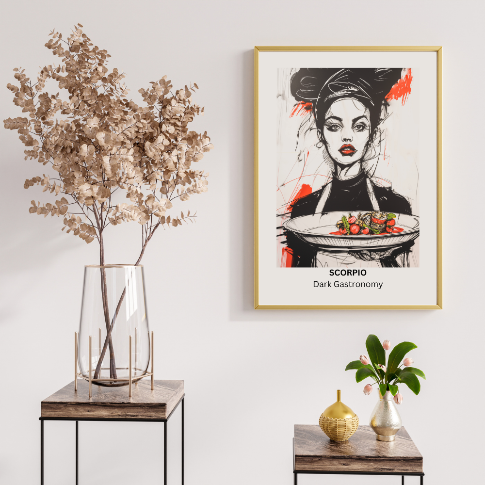  Scorpio Female Chef  in white frame