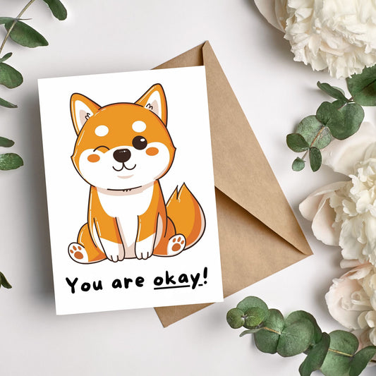 dog winking card